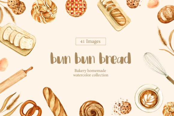 Bakery Homemade Watercolor Collection Illustrations