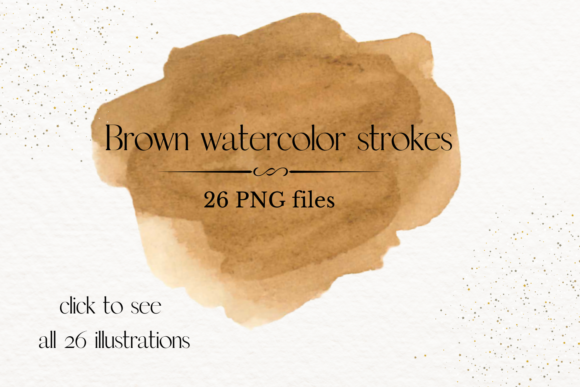 Brown Watercolor Splash Cliparts & Illustrations