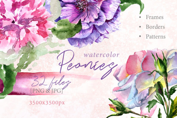 Elegant Peony Watercolor Flower Set Review