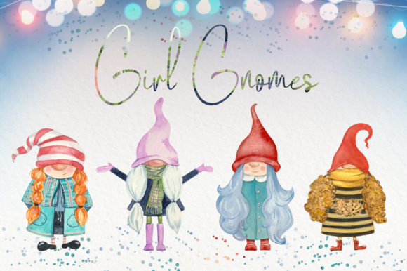 Girl Gnomes Watercolor Clip Art Set Review