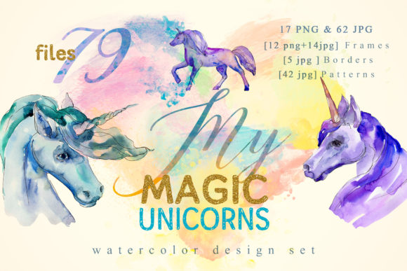 Magic Unicorn Watercolor Illustrations Review