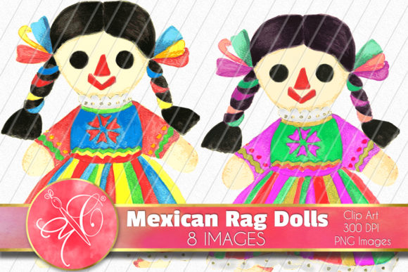 Mexican Rag Doll Watercolor Illustrations