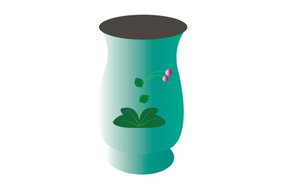 Watercolor Beautiful Flower Vase Illustrations