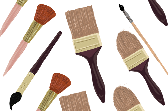 Watercolor Brushes Illustrations for Design