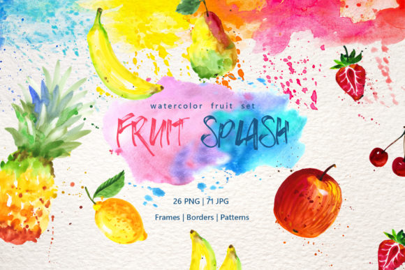 Watercolor Fruits Set: Fresh Illustrations